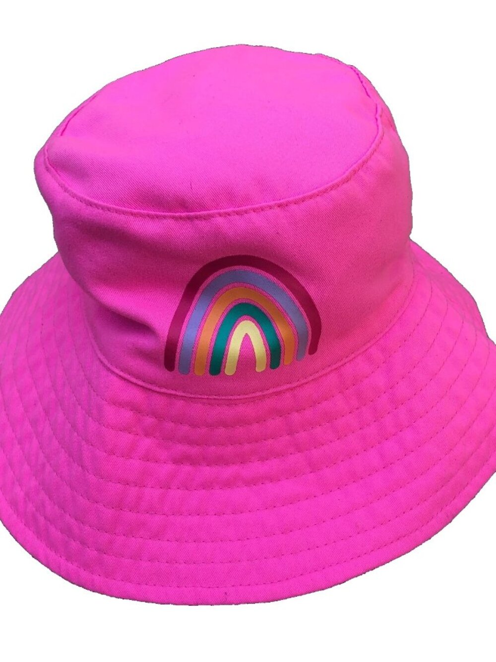 TARGET Rainbow Reversible Bucket Hat Women's One Size Pink Sun Cap